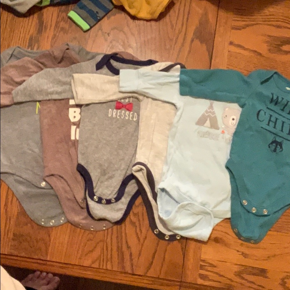 6 long sleeve boy onesies